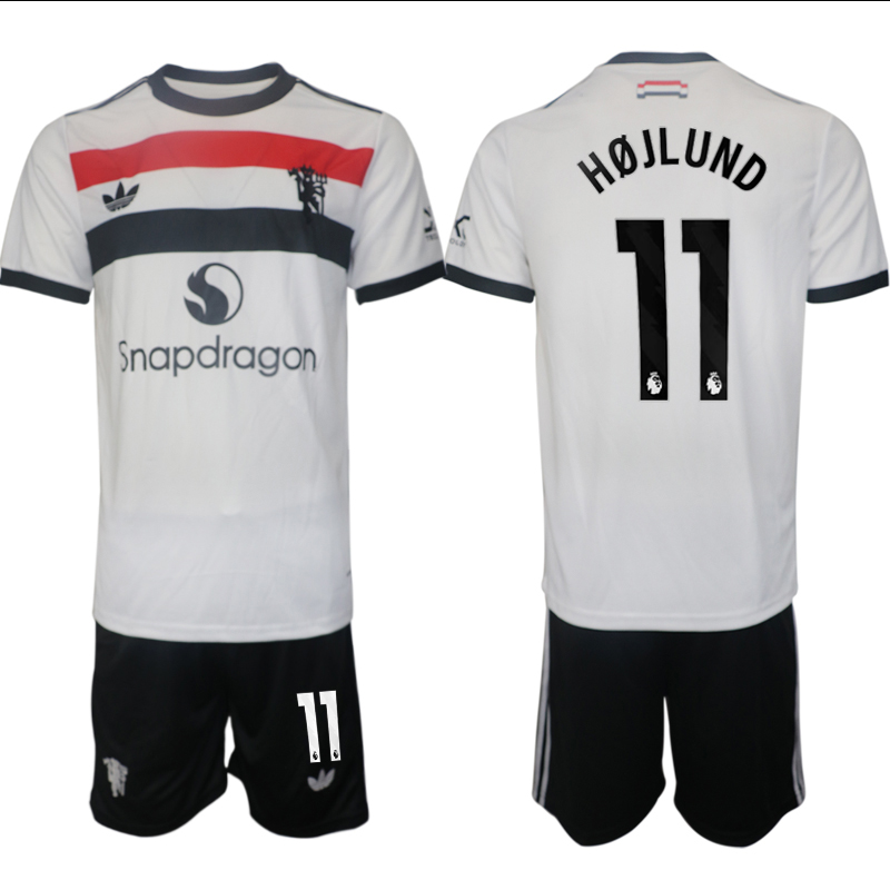 Men 2024-2025 Club Manchester United away white #11 Soccer Jersey